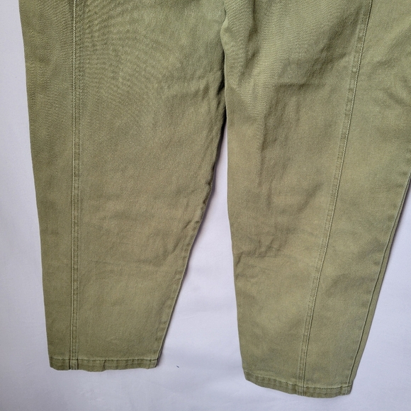 Alex Mill Phoebe Recycled-Denim Straight-Leg Cargo Pants Army Olive Green 26 - Picture 11 of 14